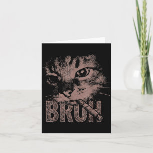 Carte Chaton cigarette drôle chat qui fume mème stupide
