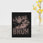 Carte Chaton cigarette drôle chat qui fume mème stupide (Fleur jaune)
