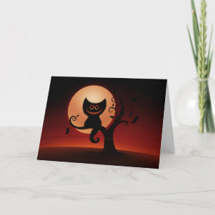 Carte Chaton de Halloween