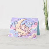Carte Chaton de Lune Endormi (Dos)