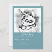 Carte chaton de Pâques géant en coquille florale (Devant)