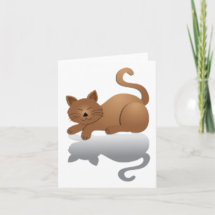 Carte Chaton Endormi Adorable