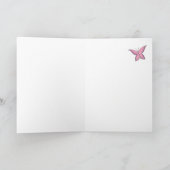 Carte Chaton volant rose Joyeux anniversaire (Intérieur)