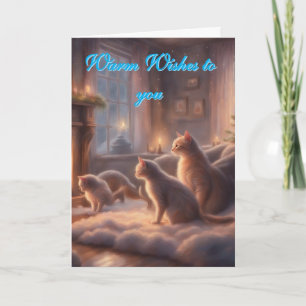 Carte Chatons Coquets Vœux D'anniversaire