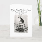 Carte Chatons de sorcière crâne gothique Gothique Imagin (Dos)