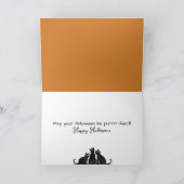 Carte Chatons En Grange Halloween Citrouille (Intérieur)