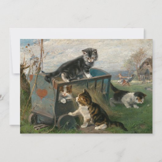 Carte Chatons Jouer | Julius Adam le Jeune (Devant)