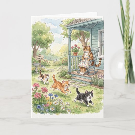 Carte Chatons qui jouent au chat perché (Devant)