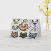 Carte Chats (Fleur jaune)