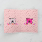Carte Chats 2 de joyeux anniversaire des filles de (Intérieur)