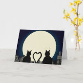 Carte Chats amoureux (Fleur jaune)