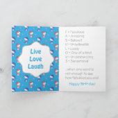 Carte Chats amusants et Motif de papillons mignons (Intérieur)