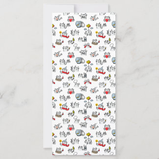 Carte Chats amusants, lait et magie.