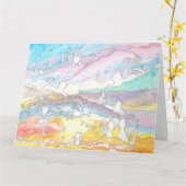 Carte Chats anges au paradis, perte d'animaux de compagn (Fleur jaune)