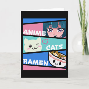 Carte Chats Anime Ramen Manga Cosplay Japon Kawaii Cadea