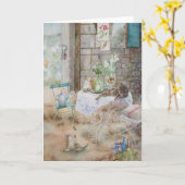 Carte Chats aquarelles dans la peinture agricole (Fleur jaune)