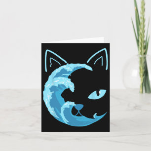 Carte Chats bleus vagues pour Kamala Drôle vague bleu de