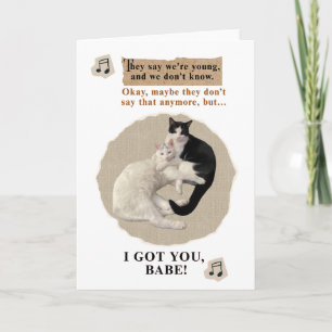Carte Chats câlins disent je t'ai eu bébé