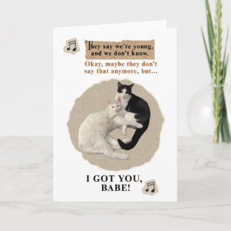 Carte Chats câlins disent je t'ai eu bébé