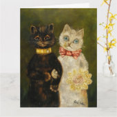 Carte CHATS CHATS CHAT mariage LOUIS ATTENDRE GRANDES CA (Fleur jaune)