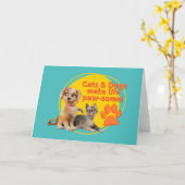 Carte Chats & Chiens Font De La Vie Paw-some ! (Fleur jaune)