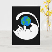 Carte Chats Contrôlent Le Monde Impression (Fleur jaune)