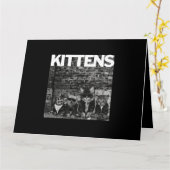 Carte Chats cool Kittens Meow Punk Rock Band Funny Cat L (Fleur jaune)