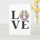 Carte Chats d'amour et méditation (Fleur jaune)