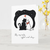 Carte Chats d'anniversaire 2595 (Fleur jaune)