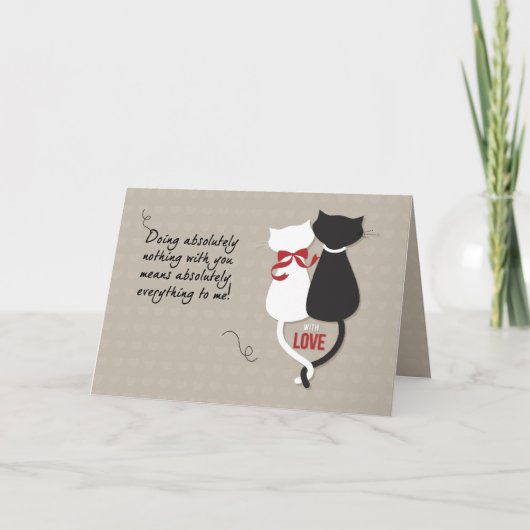 Carte Chats d'anniversaire amoureux (Devant)