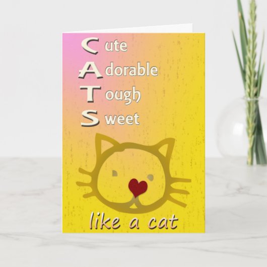 Carte Chats d'anniversaire heureux (Devant)
