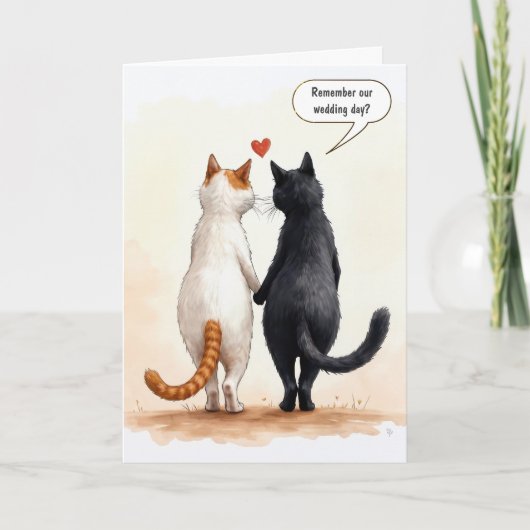 Carte Chats d'anniversaire heureux avec un coeur (Devant)