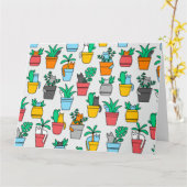 Carte Chats dans les pots à fleurs (Fleur jaune)