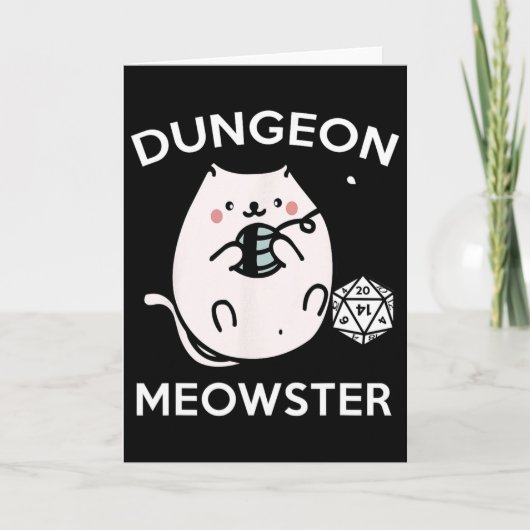 Carte Chats de joueur de Rpg Quête secondaire Drôle Nerd (Devant)