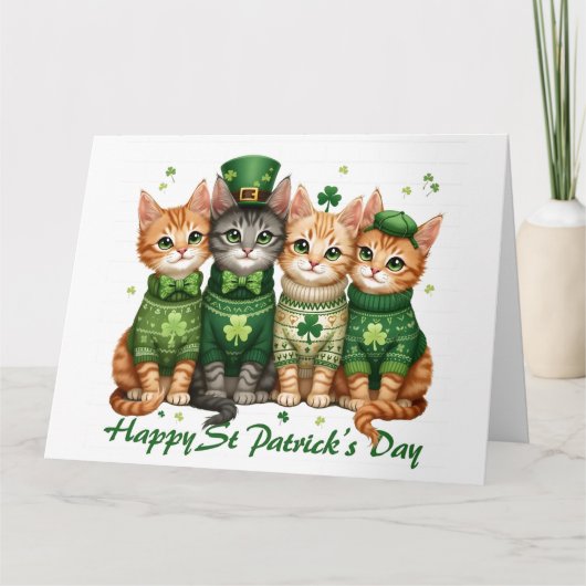Carte Chats de la Saint-Patrick (Devant)