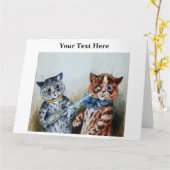 Carte Chats de Louis Wain 3 (Fleur jaune)