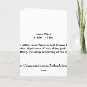 Carte Chats de natation de Louis Wain (Dos)