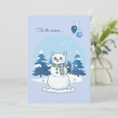 Carte Chats de Noël drôles (Debout devant)