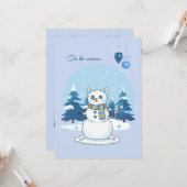 Carte Chats de Noël drôles (Devant/Arrière en situation)