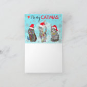 Carte Chats de Noël Fantaisistes et Gais Chatmus (Intérieur)