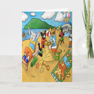 Carte Chats de plage d'été