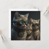 Carte Chats de Steampunk (Devant/Arrière en situation)