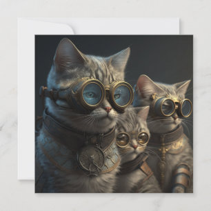 Carte Chats de Steampunk