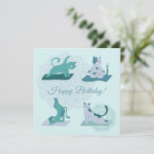 Carte Chats de yoga (Debout devant)