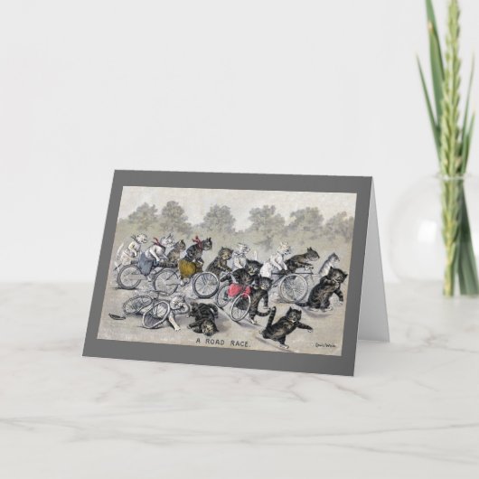 Carte Chats d'équitation de bicyclette (Devant)
