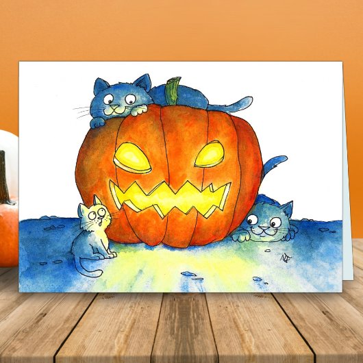 Carte Chats d'Halloween