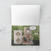 Carte Chats Drôle/Kitts Joyeux Anniversaire Éstrangé Cou (Intérieur)