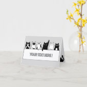 Carte Chats drôles (Fleur jaune)