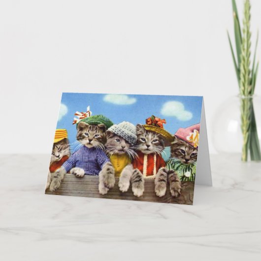 Carte Chats en Casquette (Devant)