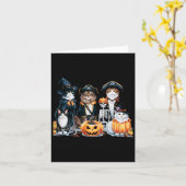 Carte Chats En Costumes Automne Saison Halloween Fun Cha (Fleur jaune)